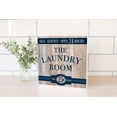 thumbnail image 2 of Laundry Room Blue Woodgrain 10 x 10 Wood Tabletop Sign Plaque, 2 of 4