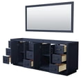 thumbnail image 2 of Wyndham Collection Miranda 84" No Sink Wood Double Bathroom Vanity in Blue/Black, 2 of 5