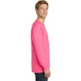thumbnail image 3 of Port & Company Pigment Dyed Long Sleeve Tee-S (Neon Pink), 3 of 6