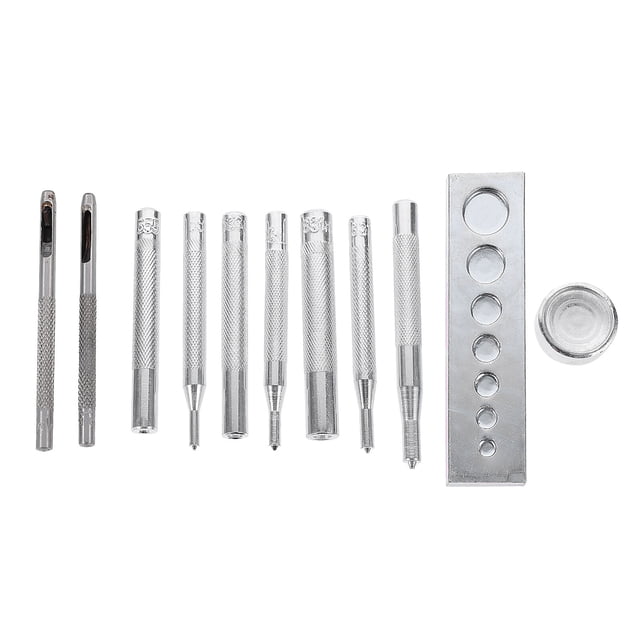 MasteelfCA 11 Pcs/ensemble Kit d'Installation de Boutons-Pression Rivets et Boutons-Pression Base Outil