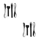 thumbnail image 3 of sweethay 4 correas de amarre de bucles suaves de 18 pulgadas, 1900 lb, carga de trabajo resistente de 2500 lb para motocicleta UTV/ATV Snowmobile negro 2piezas sweethay CBP016531, 3 of 5