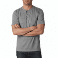 thumbnail image 6 of Puztloy Shirts for Men Fashion Henley Shirts Short Sleeve Casual Button Summer T-Shirt with Pocket Grey, 6 of 6