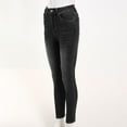 thumbnail image 6 of vigerkar Womens Mid Rise Tummy Control Skinny Jeans - High Waist, Comfortable Stretch and Flattering Fit Black, XL, 6 of 7