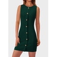 thumbnail image 3 of Vestido formal PRETTYGARDEN Verano 2025 con botones, verde, 3 of 6
