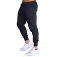 thumbnail image 4 of CHICTRY Mens Solid Color Jogger Pants Mid Waist Athletic Sweatpants Gym Fitness Trousers Black XL, 4 of 5