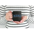 thumbnail image 2 of Mama Word with USA Flag Stars Art, 4th of July Merch Gift, Black 11oz Ceramic Mug, 2 of 5
