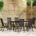 thumbnail image 1 of vidaXL 7 Piece Garden Dining Set Black, 1 of 4