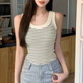 thumbnail image 2 of HADST Tank Tops for Women Slim Sleeveless Cozy Summer Breathable Striped Casual Camisole, 2 of 9