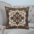 thumbnail image 4 of 14x14 Pillow Covers Set of 2, Boho Ethnic Throw Pillow Covers Decorative Couch Cushion Case, Vintage Bohemian Traditional Floral Classic Microfiber Square Pillowcases for Bedroom Car Living Room, 4 of 7