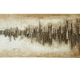 thumbnail image 3 of DecMode Contemporary 22 x 71 inch wood and resin abstract skyline wall art, 3 of 4