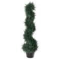thumbnail image 2 of Outsunny 3FT Topiary Artificial Faux Cedar Tree Spiral Fake Plant, Pre-potted & Features High-Quality Detailed Look for Indoor or Outdoor, 2 of 9