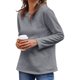 thumbnail image 1 of Sudadera polar para mujer, jersey con forro cálido, top de invierno, 1 of 6