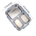 thumbnail image 5 of Stainless Steel Bento Box Lunch Container with Lid, 3 Separate Compartment, BPA-free Drop-proof Food Grade Dishwasher Safe Reusable Container for Meal Prep Home Travel Office Adults, 5 of 6