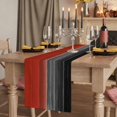 thumbnail image 2 of Red Gray Black 108 Inch Table Runner, Vintage Country Gradient Wooden Grain Farmhouse Dresser Scarf Cotton & Linen Tablerunner for Dining/Kitchen Island/Holiday Party Décor 13" x 108", 2 of 9