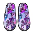 thumbnail image 1 of Balery Flying Butterflies Pantuflas de Casa de Felpa Silenciosas con Diseño Estampado, Zapatillas Cómodas Antideslizantes de Algodón para Interior-Large, 1 of 8