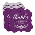 thumbnail image 3 of Inkdotpot Pack Of 100 Thanks For Celebrating With Us Bridal Shower-Baby Shower-Retirement-Wedding-Birthday Paper Tags DIY Craft Bracket Shape Real Silver Foil Hang Tags, 3 of 7