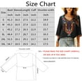 thumbnail image 4 of Women's Summer Boho Embroidery Mexican Bohemian Tops V Neck 3/4 Sleeve Causal Loose Shirt Blouse Tunic, 4 of 6