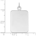 thumbnail image 3 of Sterling Silver Sterl Rh-Plt Engraveable Rectangle Polished Front/Back Disc Charm (33 X 20) Made In United States qm446/27p, 3 of 5