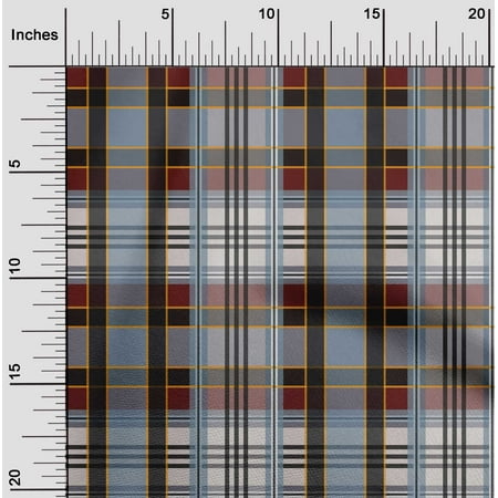 oneOone Cotton Flex Fabric Madras Check Printed Craft Fabric BTY 40 Inch Wide
