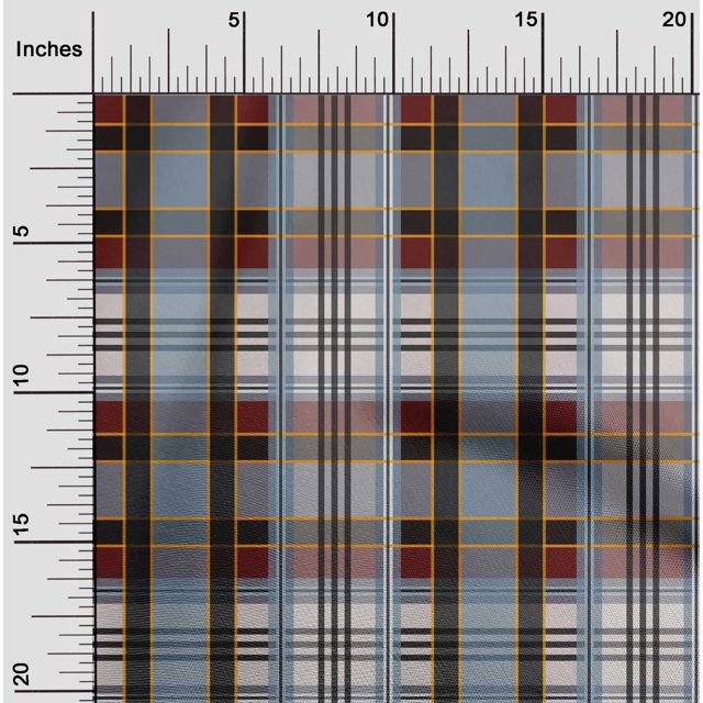 oneOone Cotton Flex Fabric Madras Check Printed Craft Fabric BTY 40 Inch Wide
