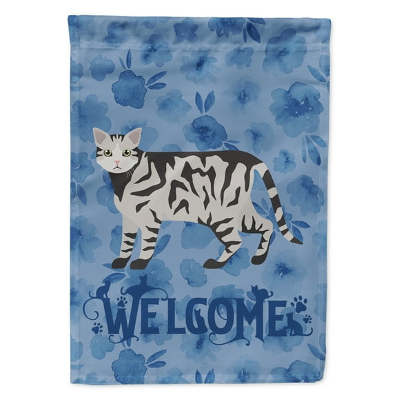 Carolines Treasures CK4884GF European Shorthair 2 Cat Welcome Flag Garden Size Small multicolor