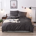 thumbnail image 1 of Lattice Embossed  3-Piece Polyester Bedding Set: Duvet Cover and Two Pillow Shams (Dark Grey, Full / Queen / King), 1 of 7