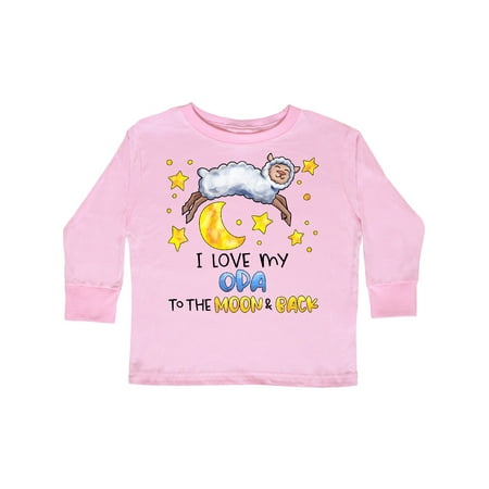 

Inktastic I Love my Opa to the Moon and Back Cute Sheep Gift Toddler Boy or Toddler Girl Long Sleeve T-Shirt