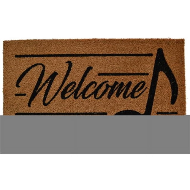 Imports Decor 576PVC Rectangular Eighth Note Welcome Doormat