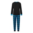 thumbnail image 3 of AceBaby Family Matching Christmas Pajamas Set Plaid and Letter Print Holiday Loungewear Sleepwear PJs, 3 of 10