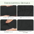thumbnail image 4 of ROYALE LINENS 100% Organic Cotton Full Sheet Set - 16" Deep Pocket Bed Sheets - Eco Friendly Black Bed Sheets - Sábanas Full - 1 Flat, 1 Fitted & 2 Pillowcases - Black Sheet Set - Cotton Bedding Sets, 4 of 9