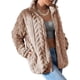 thumbnail image 1 of Women's Wool Coat Zipper Stand-Up Collar Pocket Coat Sky Blue XXXXL, 1 of 4