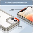 thumbnail image 3 of TECH CIRCLE for iPhone 12 Case, 6.1 Inch, Transparent Back Scratch Shock Resistant Rubber Soft TPU Bumper Heavy Duty Acrylic Hard Case Cover, Gray, 3 of 8