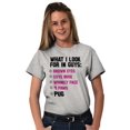 thumbnail image 5 of What Look In Guys Pug Owner Dog Lady Women's Graphic T Shirt Tees Brisco Brands S, 5 of 5