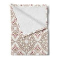 thumbnail image 2 of Moroccan Soft Flannel Fleece Throw Blanket, Pastel Colored Complex Tiles with Geometrical Shapes Persian Art, Cozy Plush for Indoor and Outdoor Use, 60" x 80", Beige Pink White, by Ambesonne, 2 of 5
