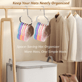 thumbnail image 4 of 14 Pack Hat Hanger for Closet, Hat Organizer for Baseball Caps, Stainless Steel Space-Saving Hat Rack for Caps, Belts, Scarves & Bags, White & Black, 4 of 9