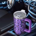 thumbnail image 6 of Leopard Print 40oz Tumbler– Stainless Steel Insulated Tumbler with Handle and Straw, Large Capacity Travel Cup for Hot & Cold Drinks, 6 of 6