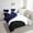 Blue Black White, variant on Erosebridal Abstract Circle Bedding Sets Twin Size, Stripes Ombre Comforter Sets with Sheets, Blue Black, Reversible 7-Piece