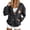 Dark Gray, variant on Halloween Sweatshirt Cardigan Women Ghost Print Button Down Bomber Jacket V-Neck Open Front Drop Shoulder Home Lounge Sweatshirt Casual Jackets 2XL