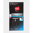 thumbnail image 4 of Hanes Premium Men's Xtemp Total Support Pouch Anti Chafing 3pk Boxer Briefs - Black, Small, 4 of 4
