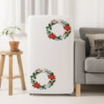 thumbnail image 4 of Christmas Windows Door Fridge Stickers Christmas Wreath Sticker Wall Decals Window Stickers Peel and Stick Removable for Xmas Home Decorations, 4 of 7