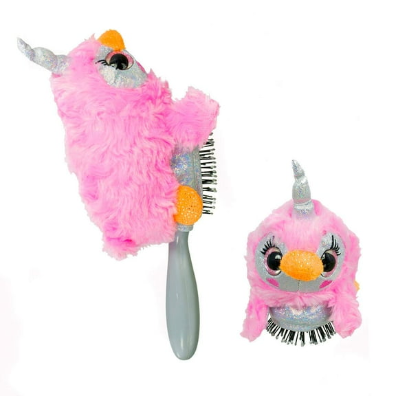 Wet Brush Plush Kid's Detangler (Penguin Unicorn) with Soft IntelliFlex Bristles for All Hair Types, 1 CT