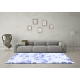 thumbnail image 3 of Ahgly Company Indoor Round Abstract Blue Modern Area Rugs, 3' Round, 3 of 4