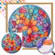 thumbnail image 1 of (ZQS0196-AB) Algunos diamantes AB diamantes completos pinturas sobre vidrio series flores y plantas diamantes redondos pinturas diamantes resina 40*40 CM tamaño lienzo 45*45 CM, 1 of 9