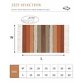thumbnail image 2 of Burnt Orange Brown Bathroom Rug 2'x3', Farmhouse Vintage Wooden Low Profile Front Entryway Rug with Tassels, Woven Cotton Washable Kitchen Mat Carpet for Foyer Bedroom Back Door Decor, 2 of 9