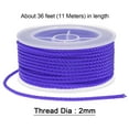 thumbnail image 2 of 2 Packs Nylon Thread Twine Beading Cord 2mm Extra-Strong Braided Nylon Crafting String 11M/36 Feet, Blue, 2 of 7