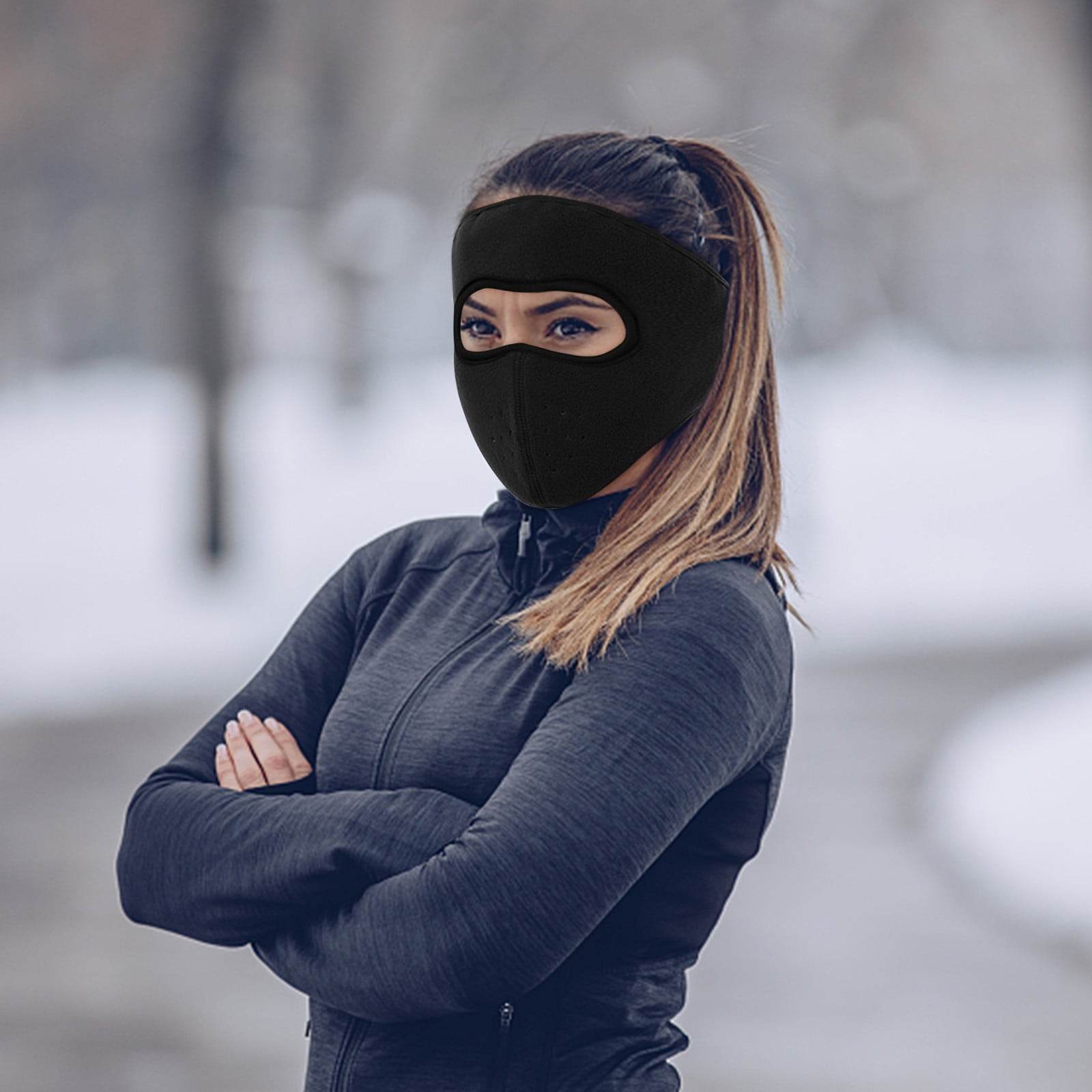 Cagoule Balaclava Cagoule Polaire JFAN Unisexe Hiver - Coupe-Vent Respirante - Ski, Moto, Running - Cache Cou Intégral Cache Cou Bonnet