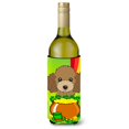 thumbnail image 1 of Botella de vino Hugger Koozie Caroline's Treasures Caniche marrón chocolate Día de San Patricio 750 ml Multicolor, 1 of 1