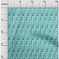 thumbnail image 2 of oneOone Cotton Poplin Aqua Blue Fabric Floral Quilting Supplies Print Sewing Fabric By The Yard 42 Inch Wide, 2 of 4