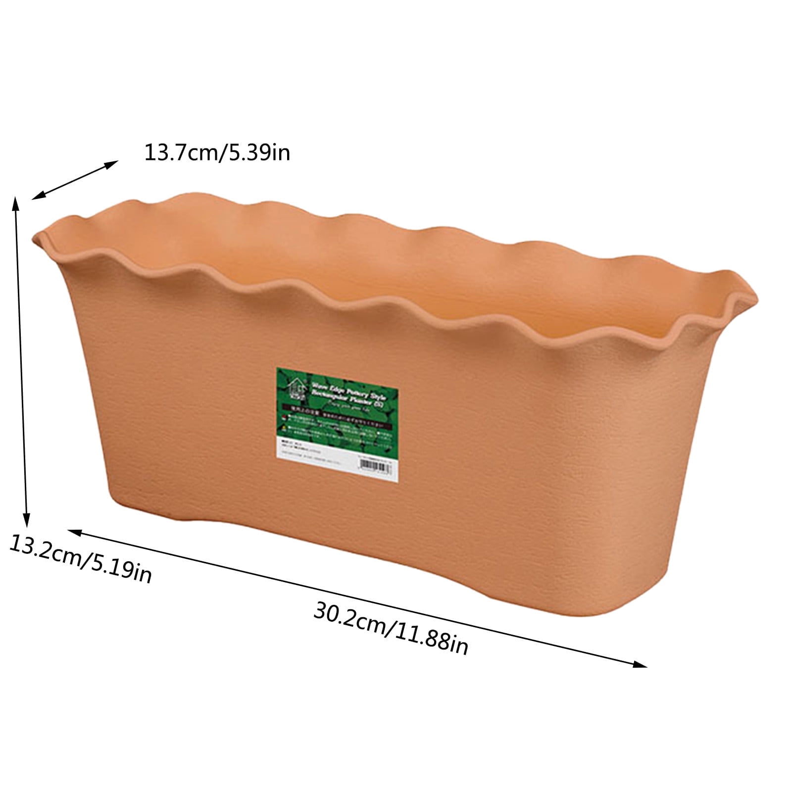 CHELIASD Large Rectangular Window Sill Planter Box, Indoor Plastic Rectangle Plant Pots, for Succulent Herb Flower Plants, Practical Home Garden Window Decor Planters
