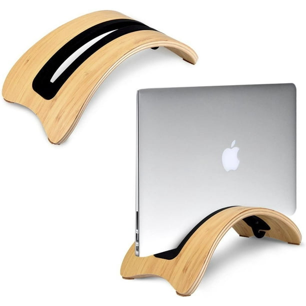 Wooden Vertical Desktop Laptop Stand for Apple Macbook Pro Air